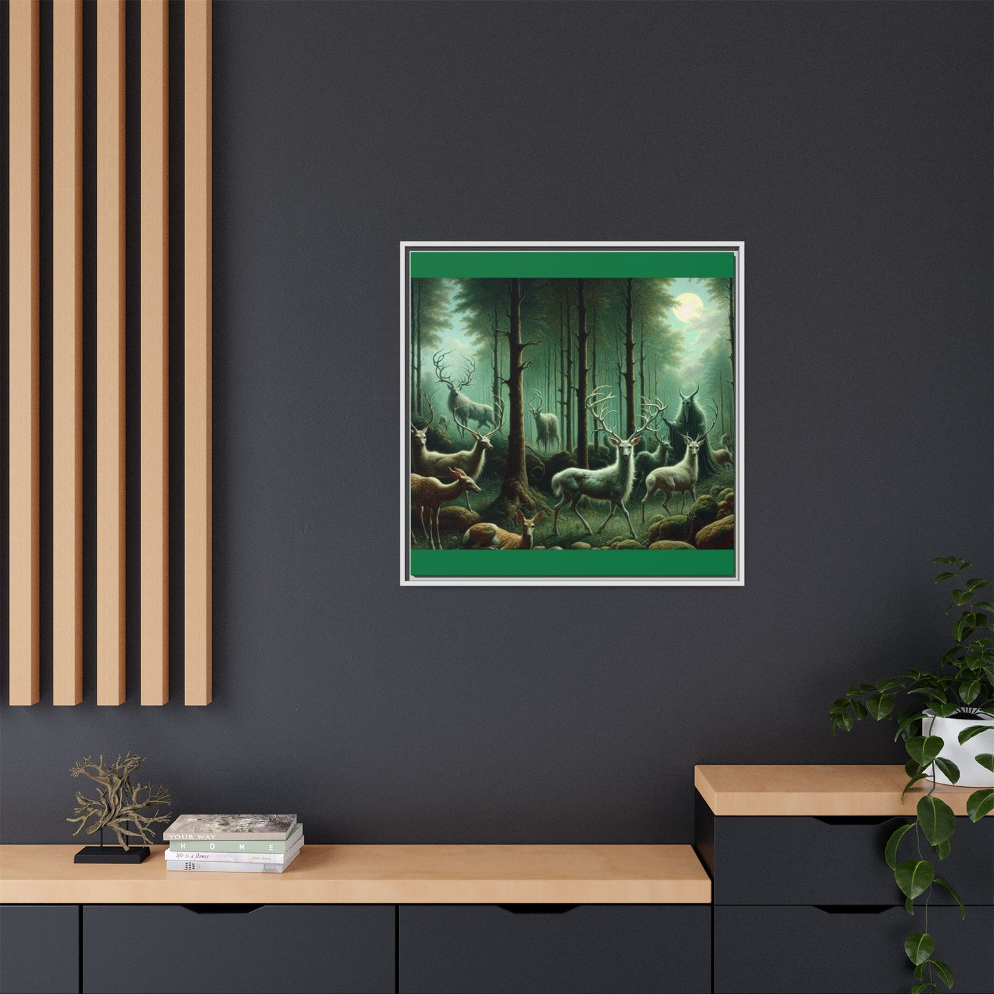 Wendigo Shepherd Canvas, Framed (Multi-color)