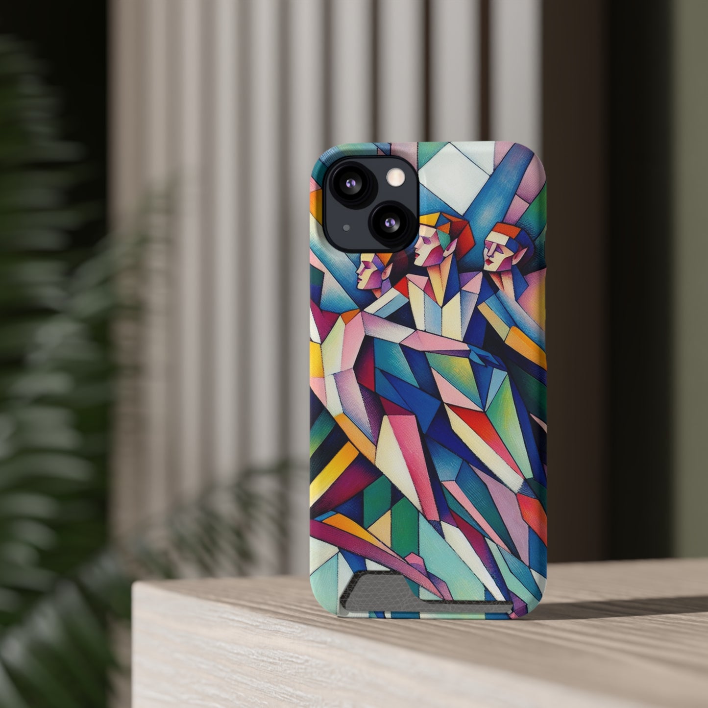 Picasso's Pixies Phone Case with Card Holder - IPHONE