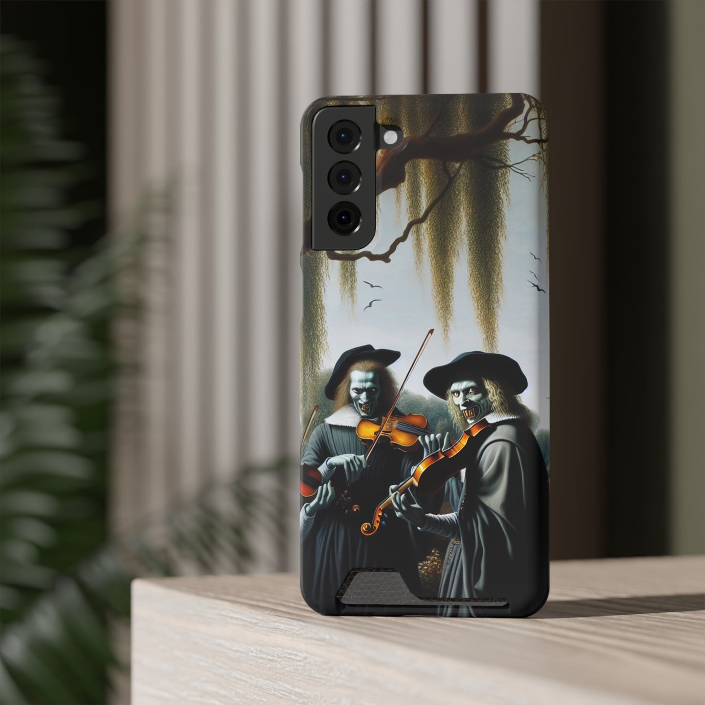 Vermeer's Vampire Violinists Phone Case with Card Holder - GALAXY