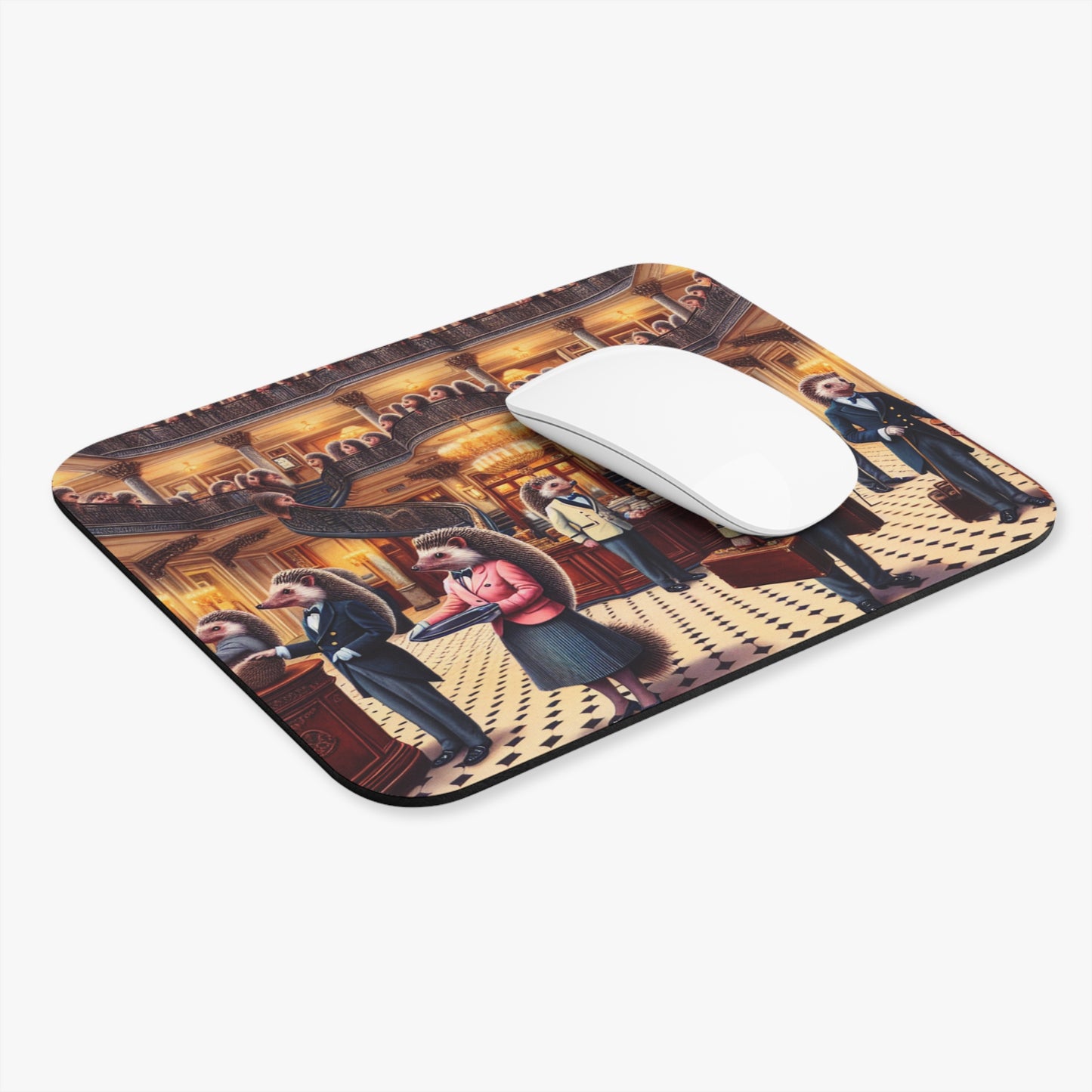 Hedgehog Hotel Mouse Pad