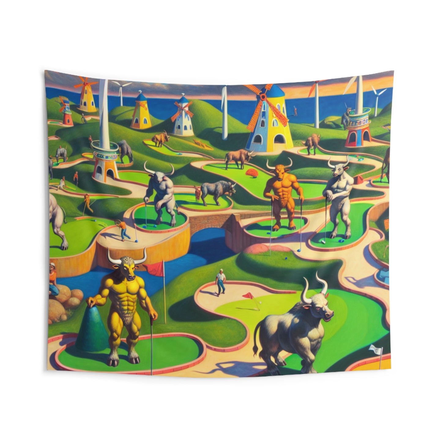 Mini-taur Golf Wall Tapestry