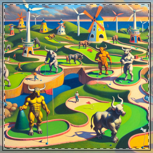 Mini-taur Golf Tablecloth