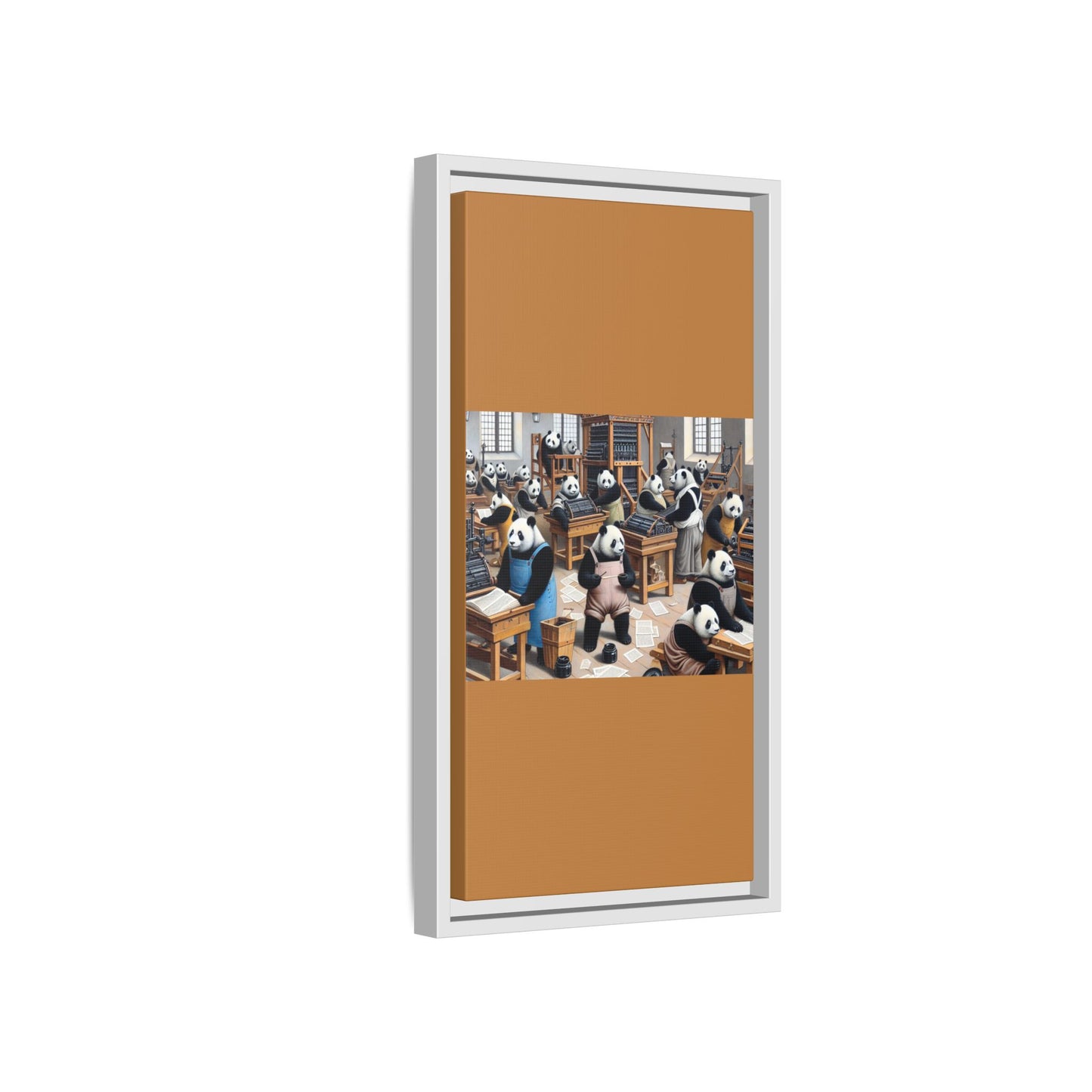 Printing Pandamonium Canvas, Framed (Multi-color)