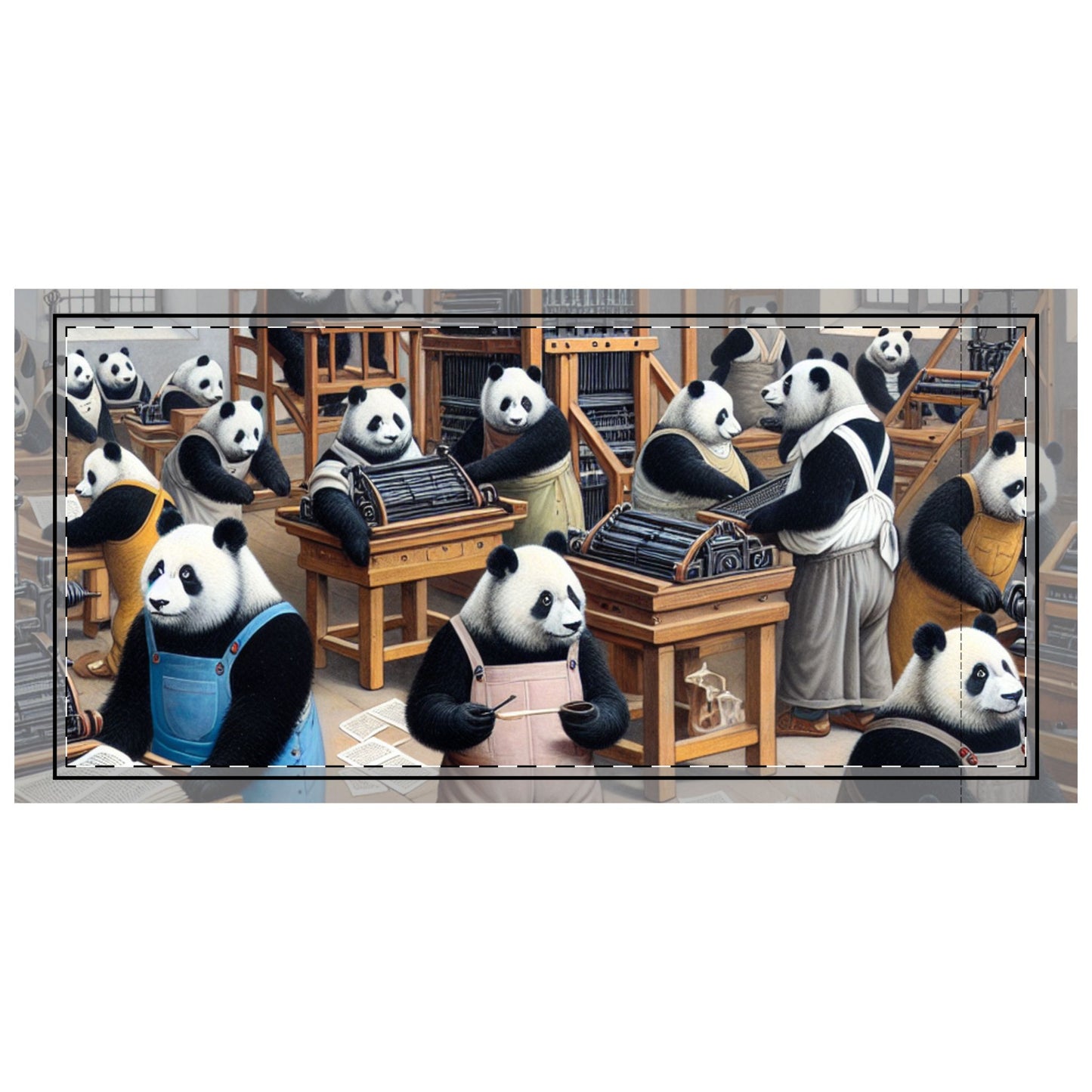 Printing Pandamonium Microfiber Pillowcase