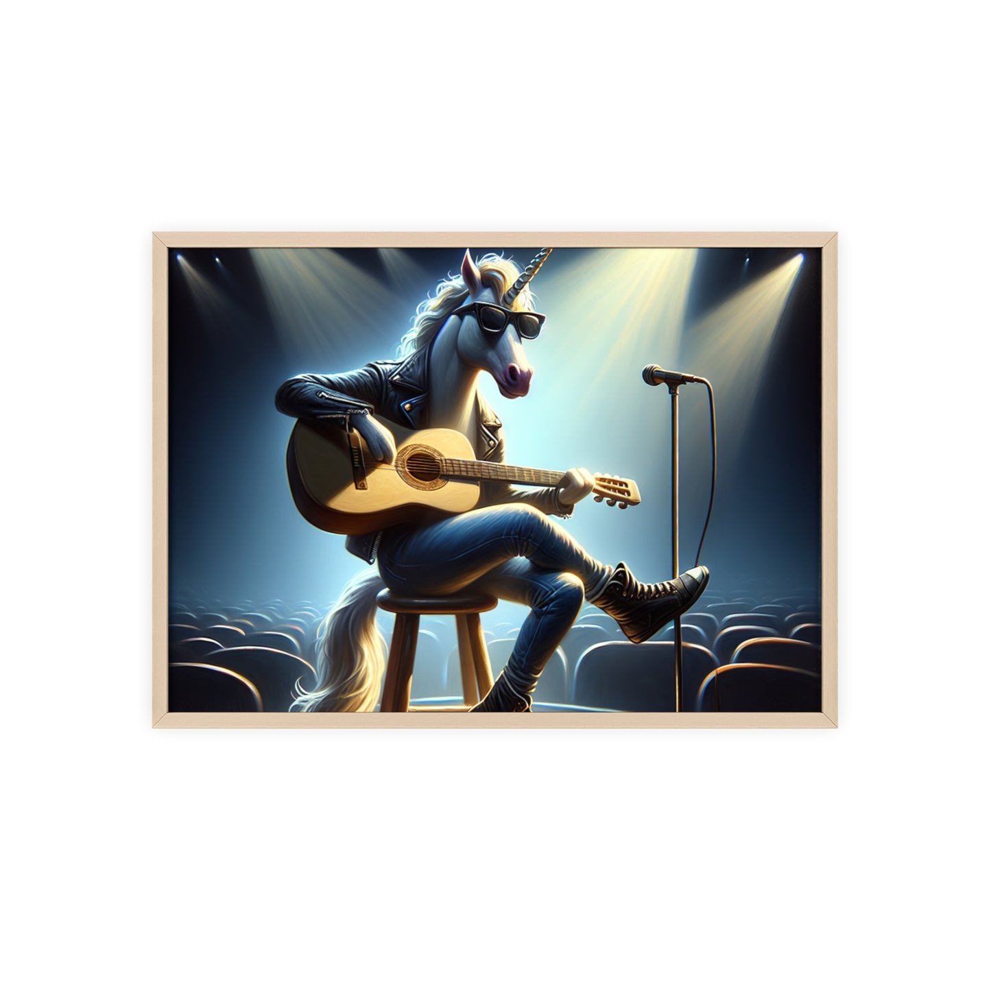 Framed Unicorn Unplugged Poster