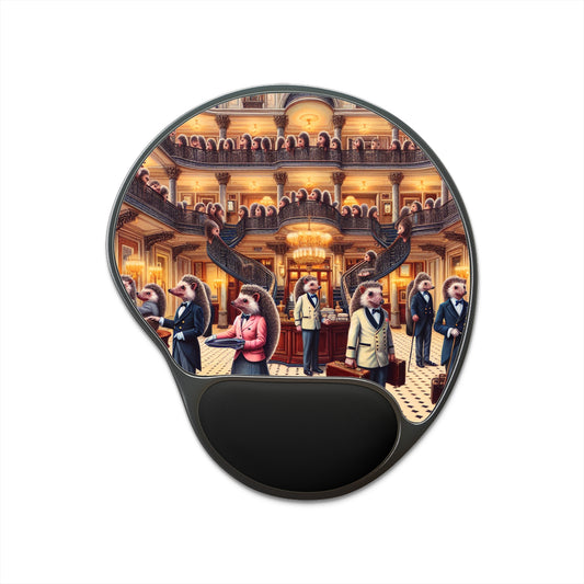 Hedgehog Hotel Mouse Pad with Wrist Rest