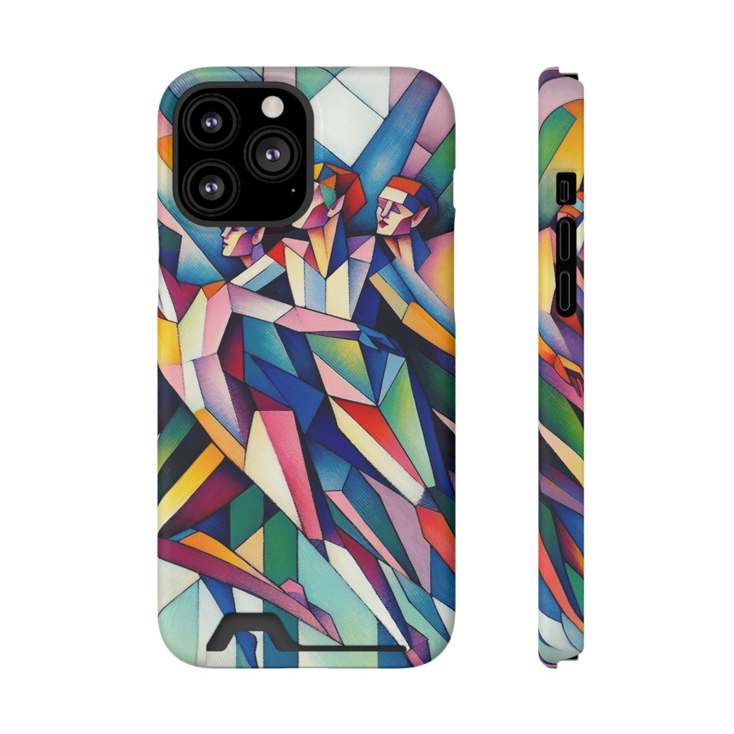 Picasso's Pixies Phone Case with Card Holder - IPHONE