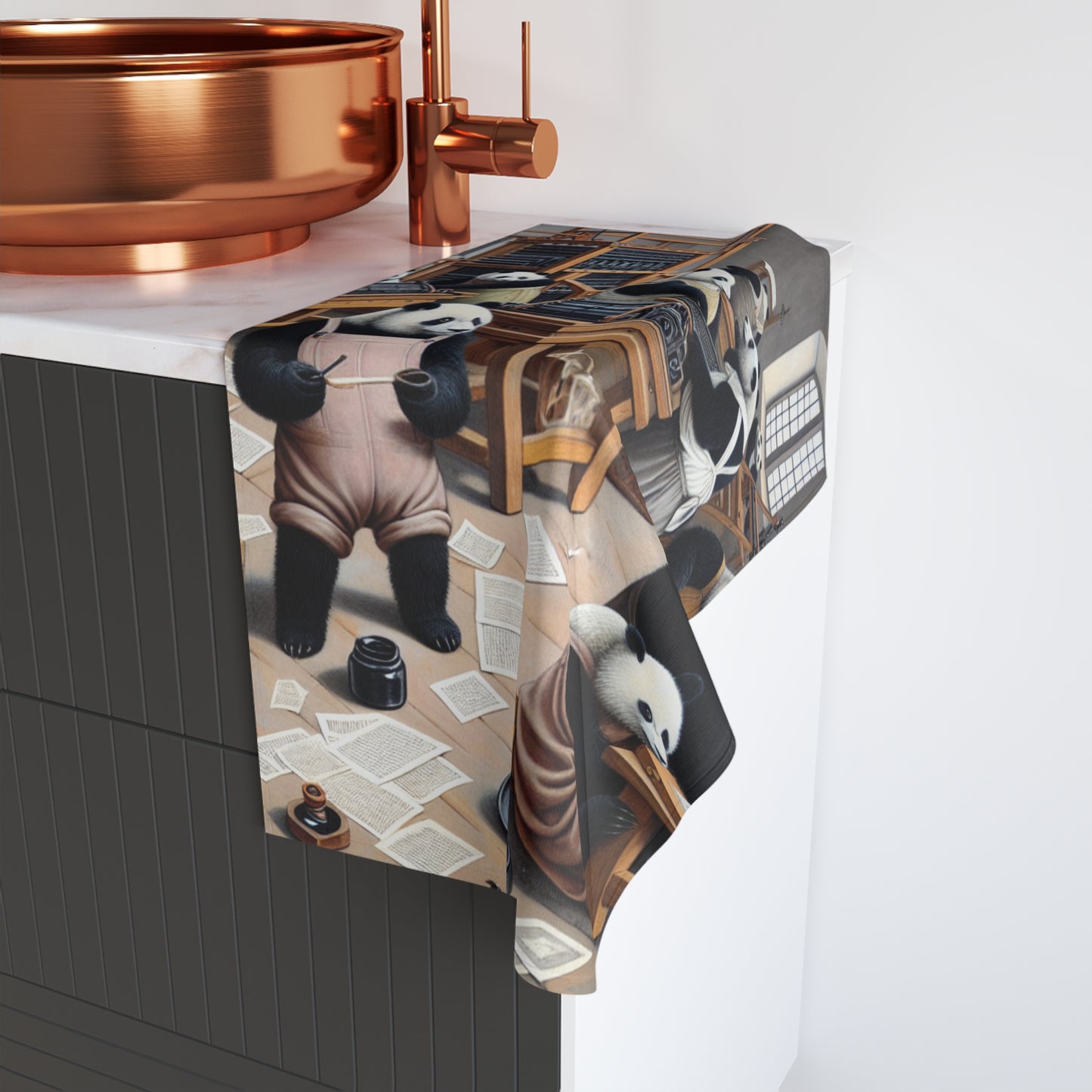 Printing Pandamonium Hand Towel