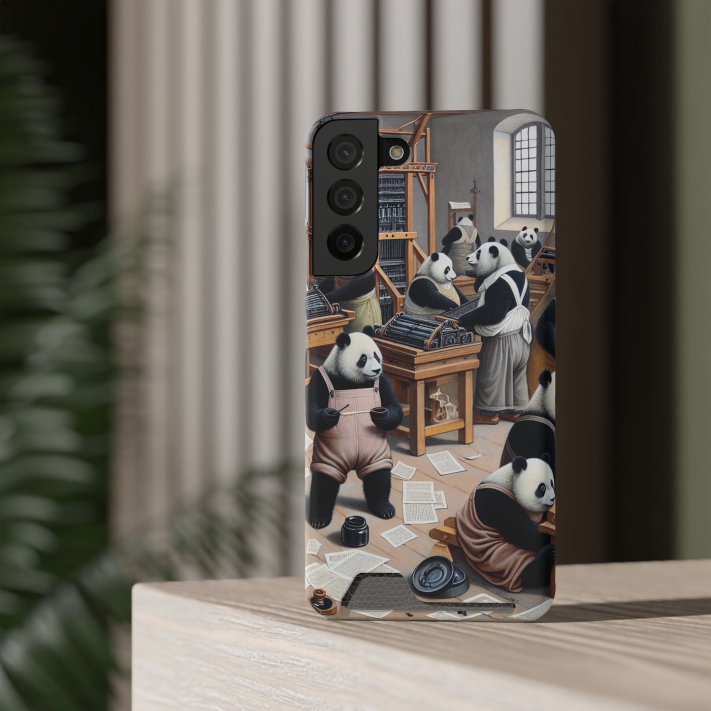 Printing Pandamonium Phone Case with Card Holder - GALAXY