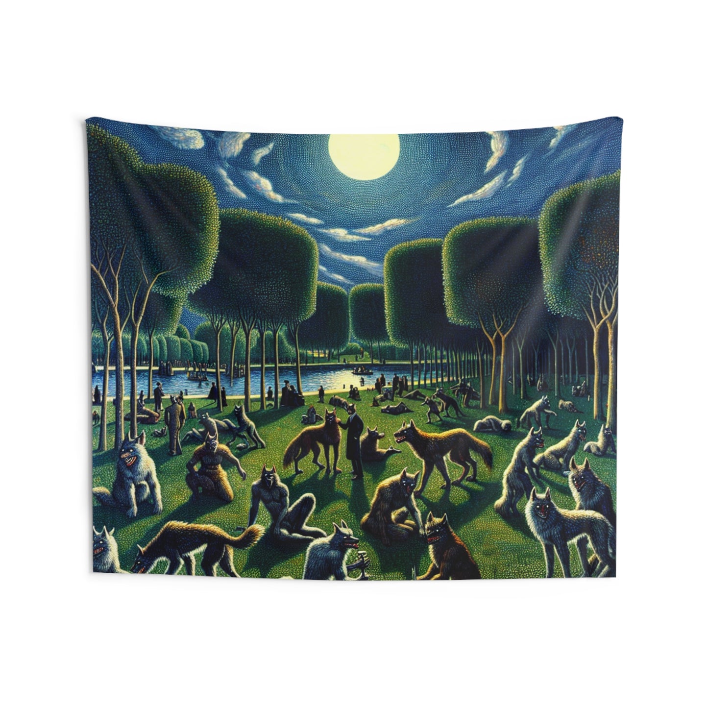 Werewolves at the Waterfront Wall Tapestry