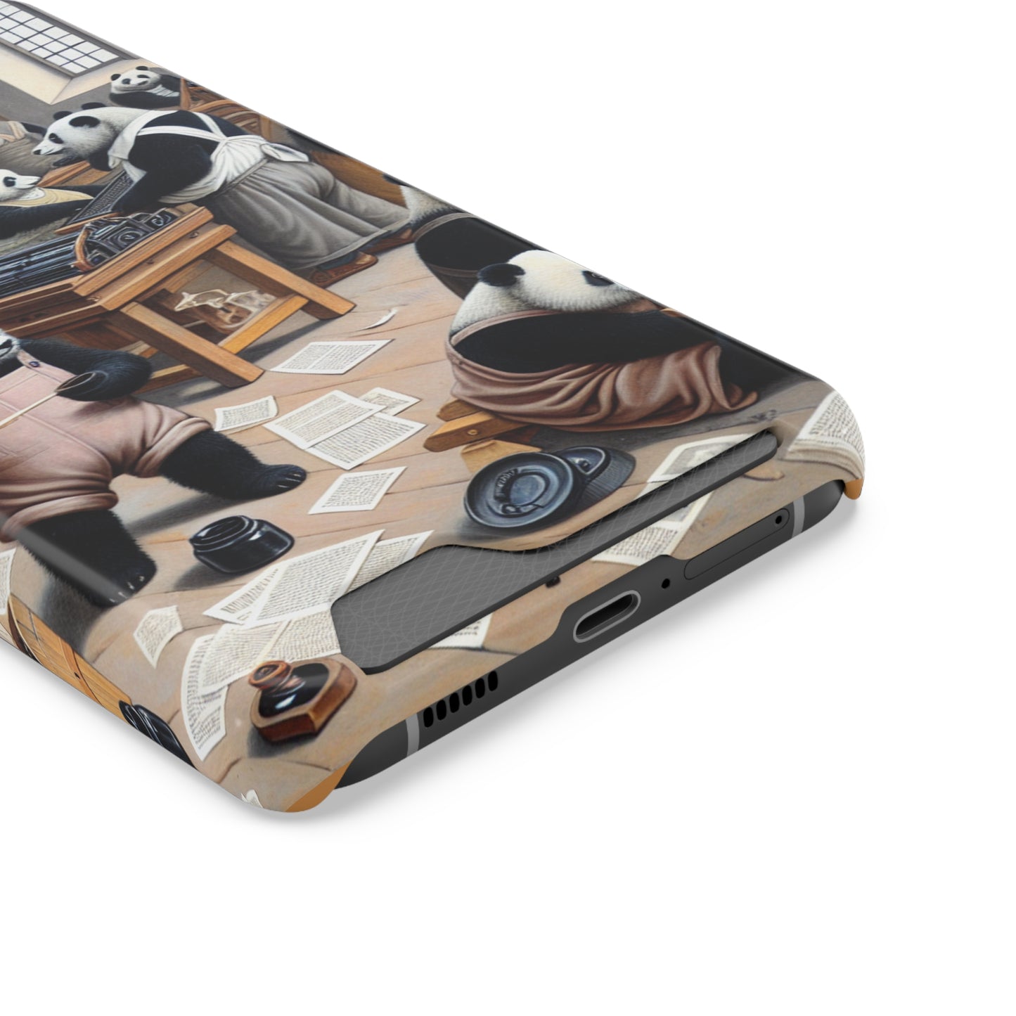 Printing Pandamonium Phone Case with Card Holder - GALAXY