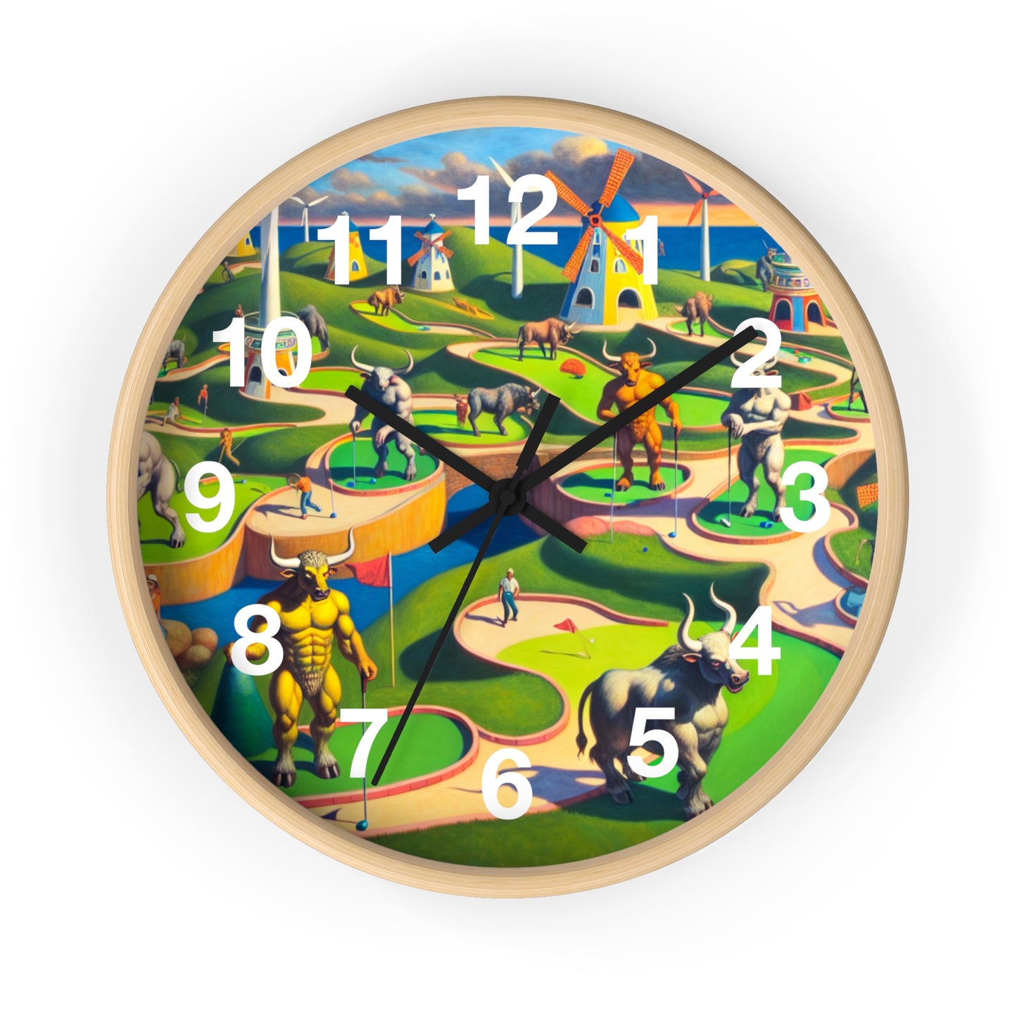 Mini-taur Golf Wall Clock