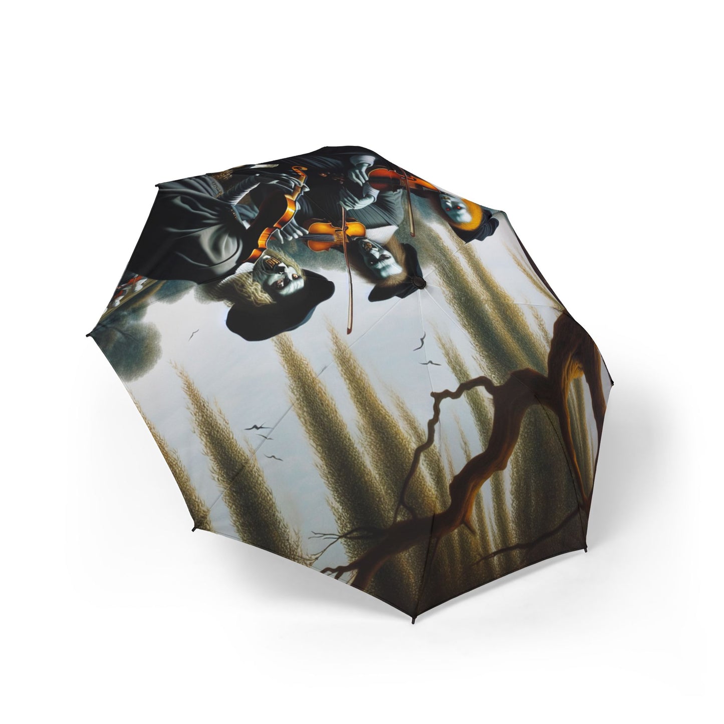 Vermeer's Vampire Violinists Semi-Automatic Foldable Umbrella