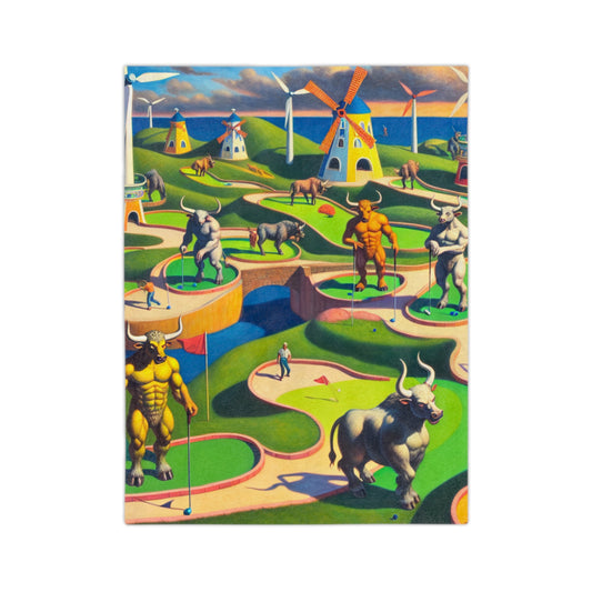 Mini-taur Golf Velveteen Microfiber Blanket