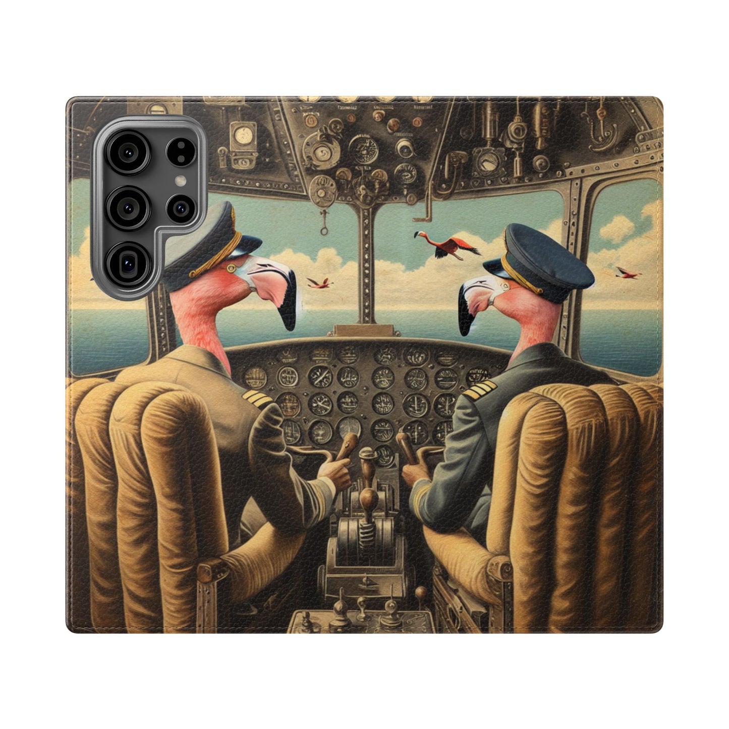 Flamingo Flight Deck Flip Case - iPhone/Galaxy