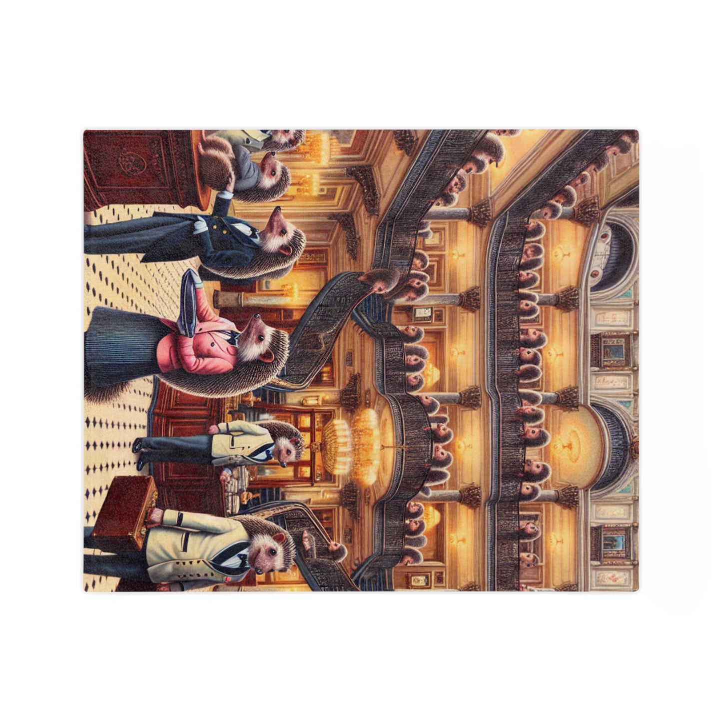 Hedgehog Hotel Velveteen Microfiber Blanket