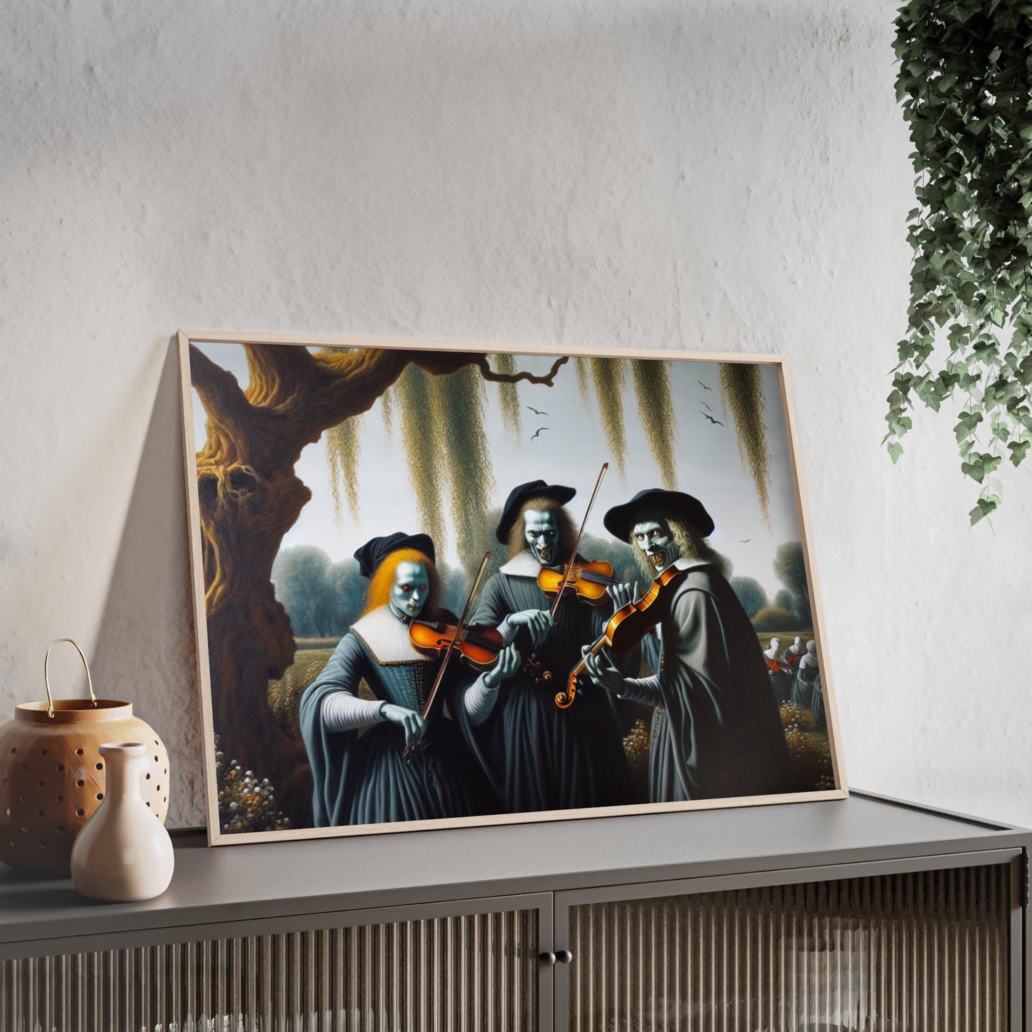 Framed Vermeer's Vampire Violinists Poster