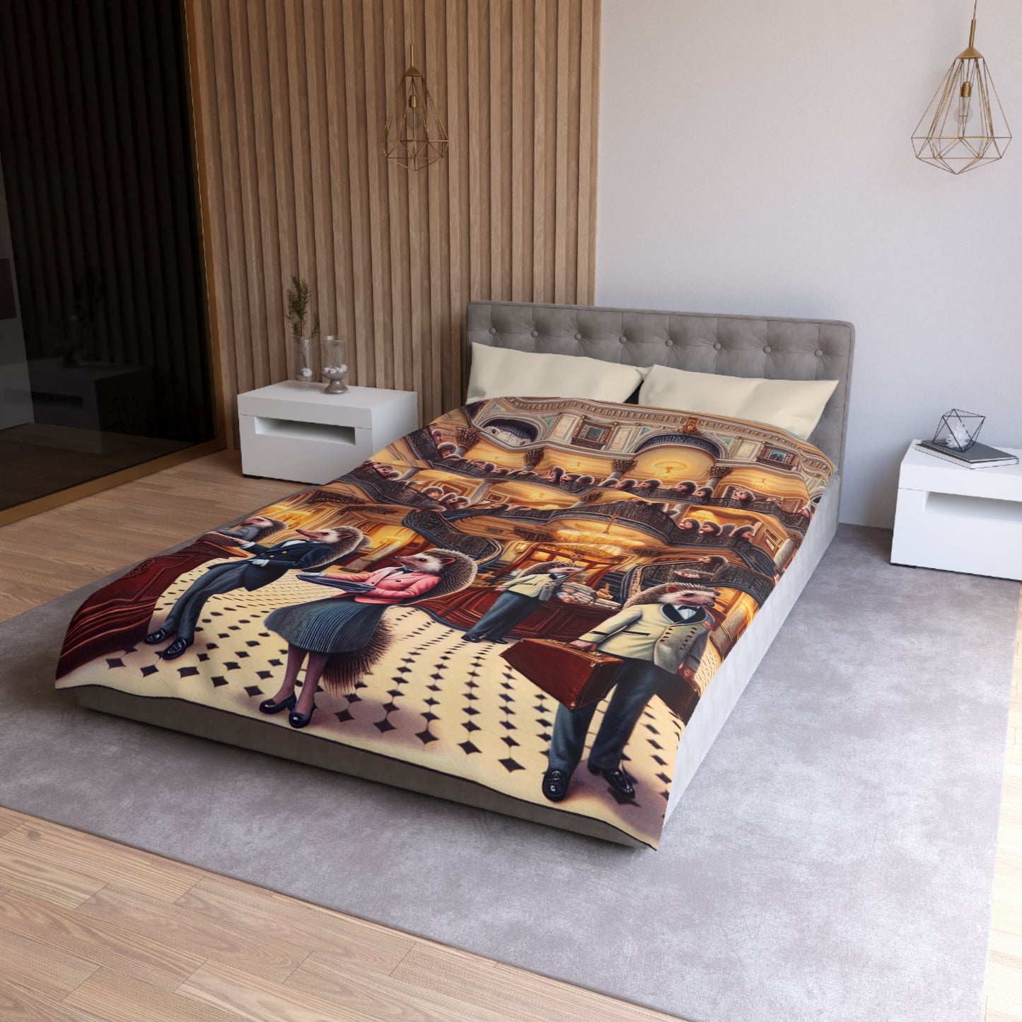 Hedgehog Hotel Microfiber Duvet Cover