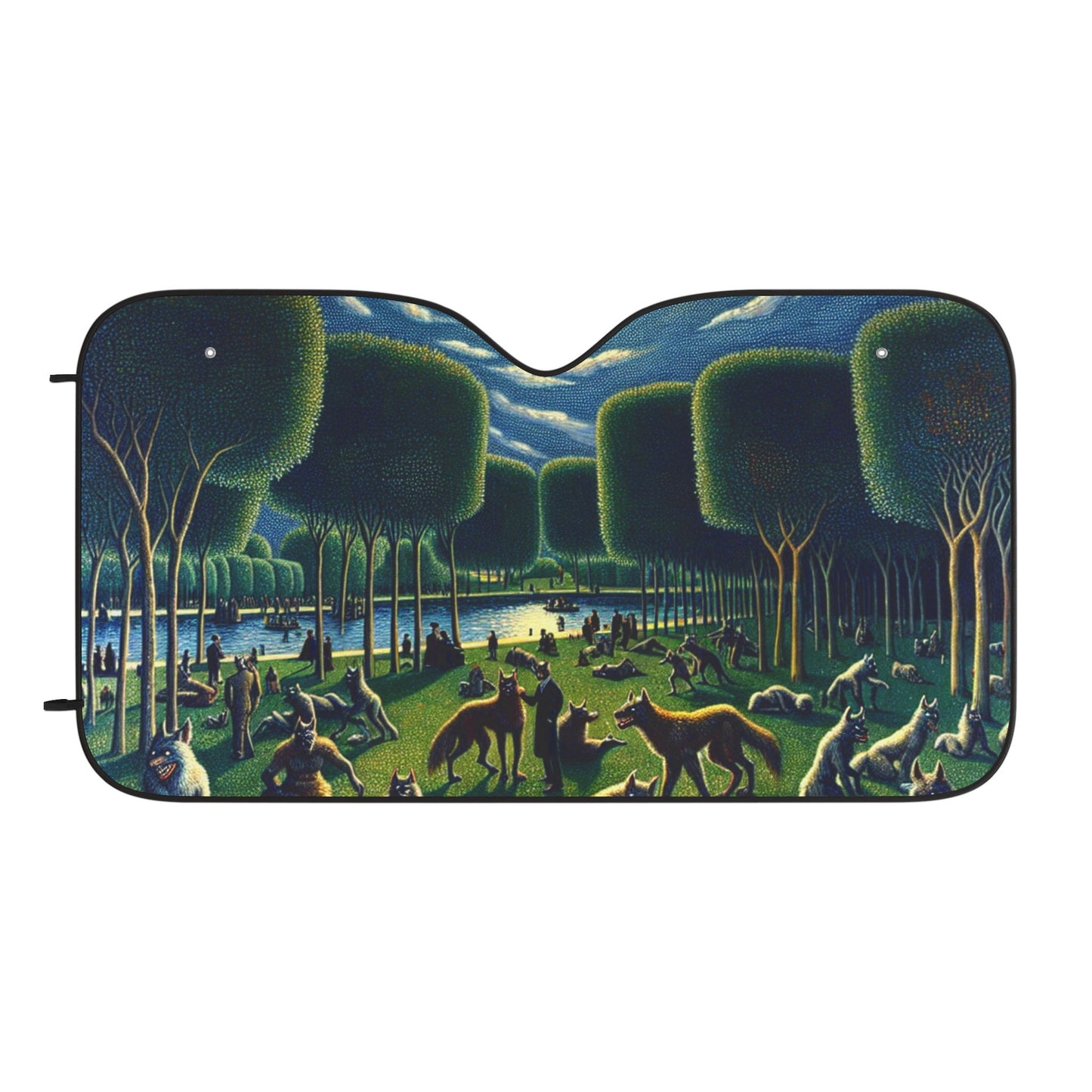 Werewolves at the Waterfront Car Sun Shade