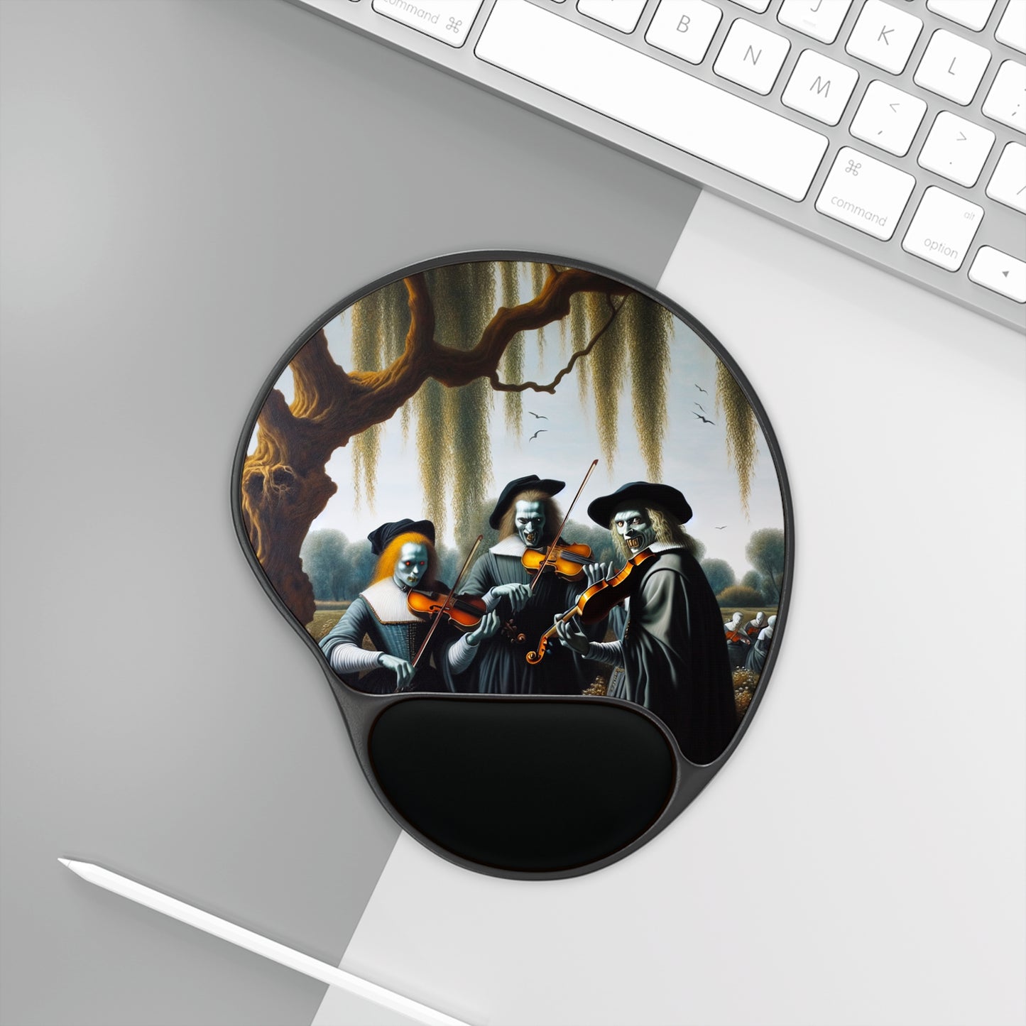 Vermeer's Vampire Violinists Mouse Pad with Wrist Rest