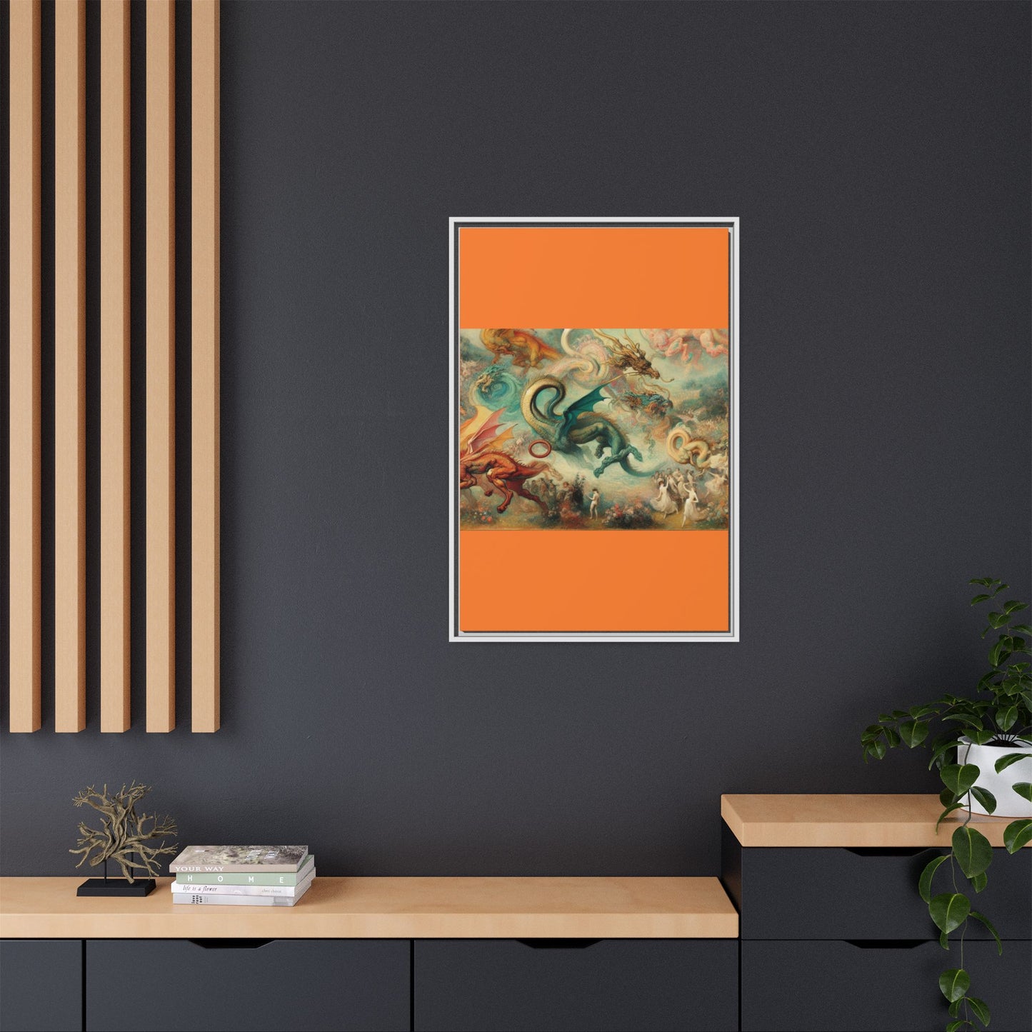 Degas Dreams of Dragons Canvas, Framed (Multi-color)