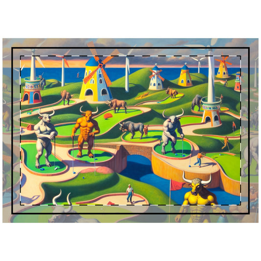 Mini-taur Golf Throw Pillow