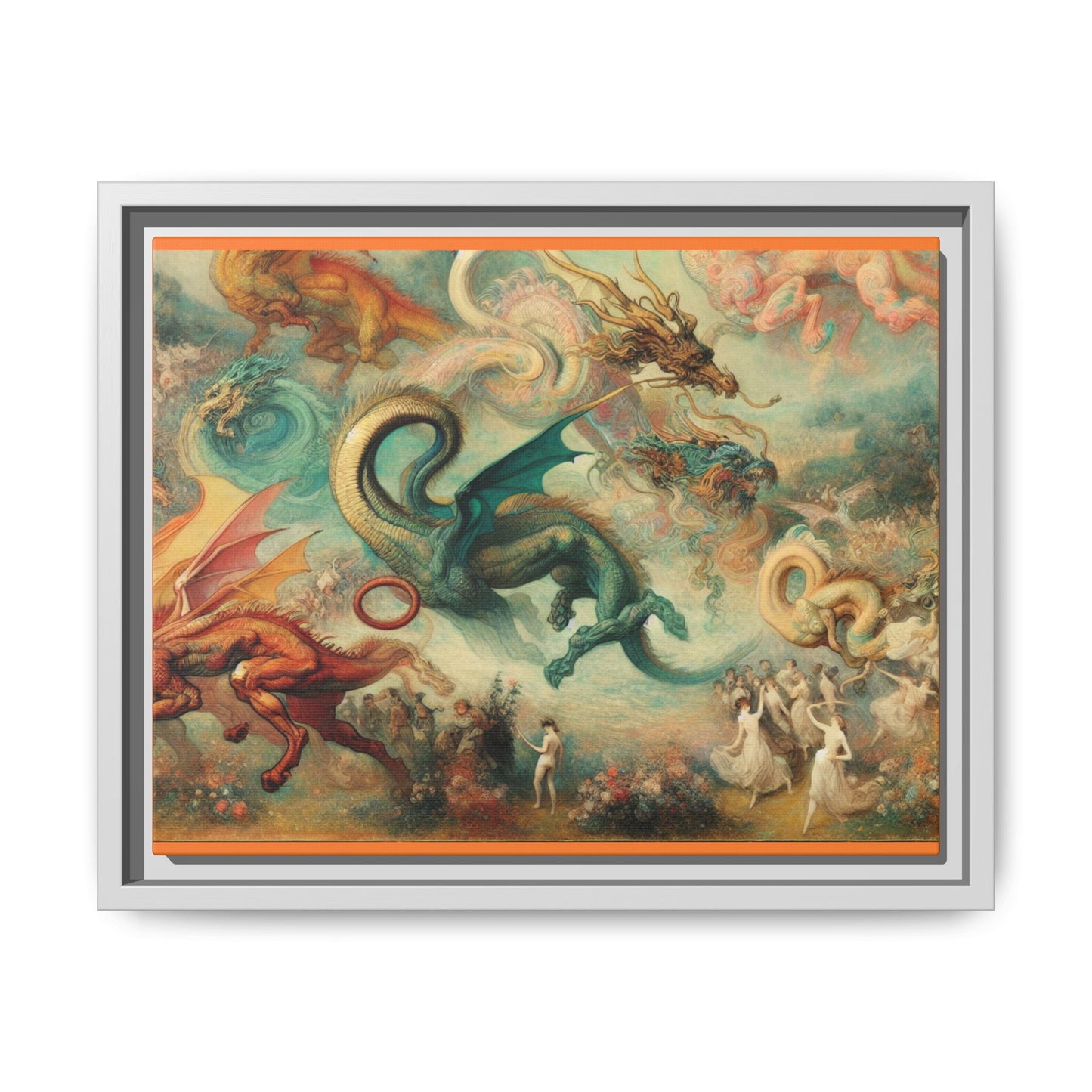 Degas Dreams of Dragons Canvas, Framed (Multi-color)