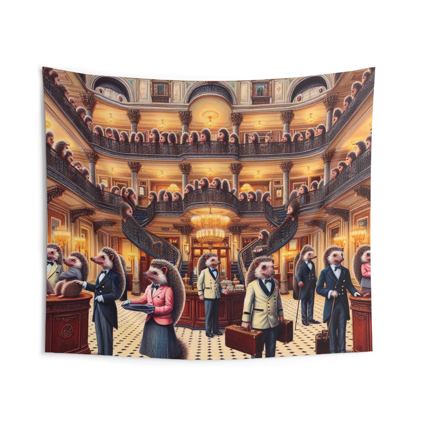 Hedgehog Hotel Wall Tapestry