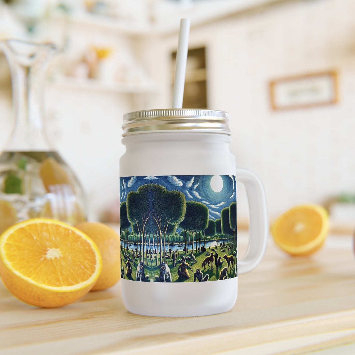 Werewolves at the Waterfront Mason Jar Tumbler
