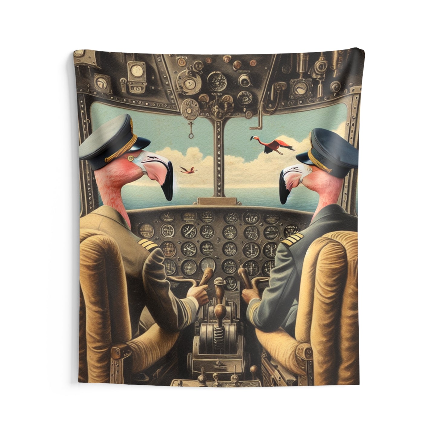 Flamingo Flight Deck Wall Tapestry