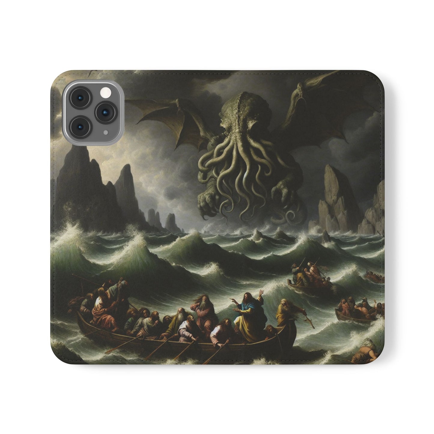 Cthulhu in the Storm Flip Cases for iPhones