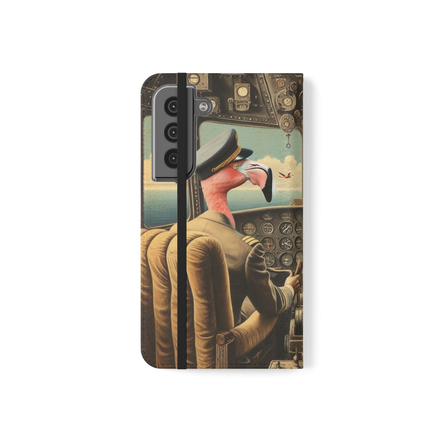 Flamingo Flight Deck Flip Case - iPhone/Galaxy