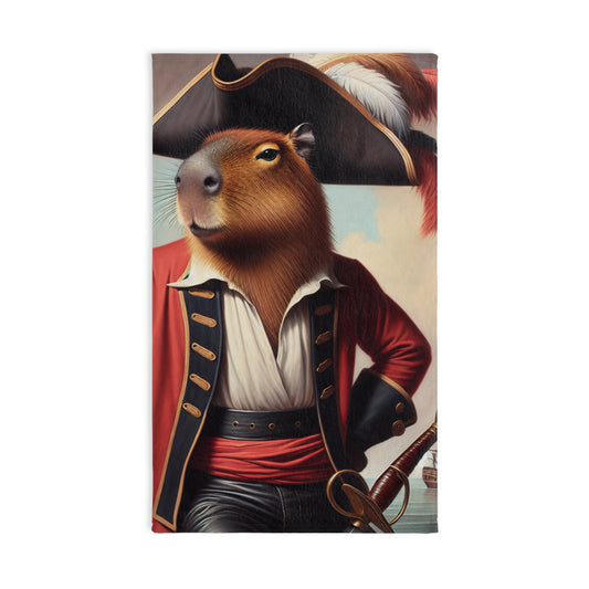 Captain Capybara Hand Towel