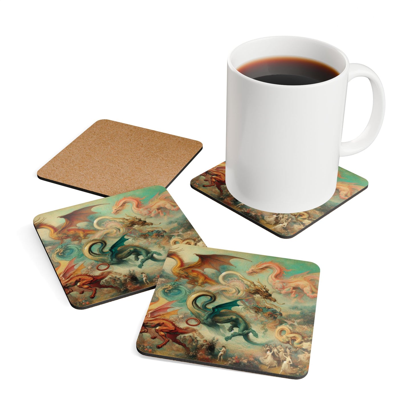 Degas Dreams of Dragons 4pc Coaster Set