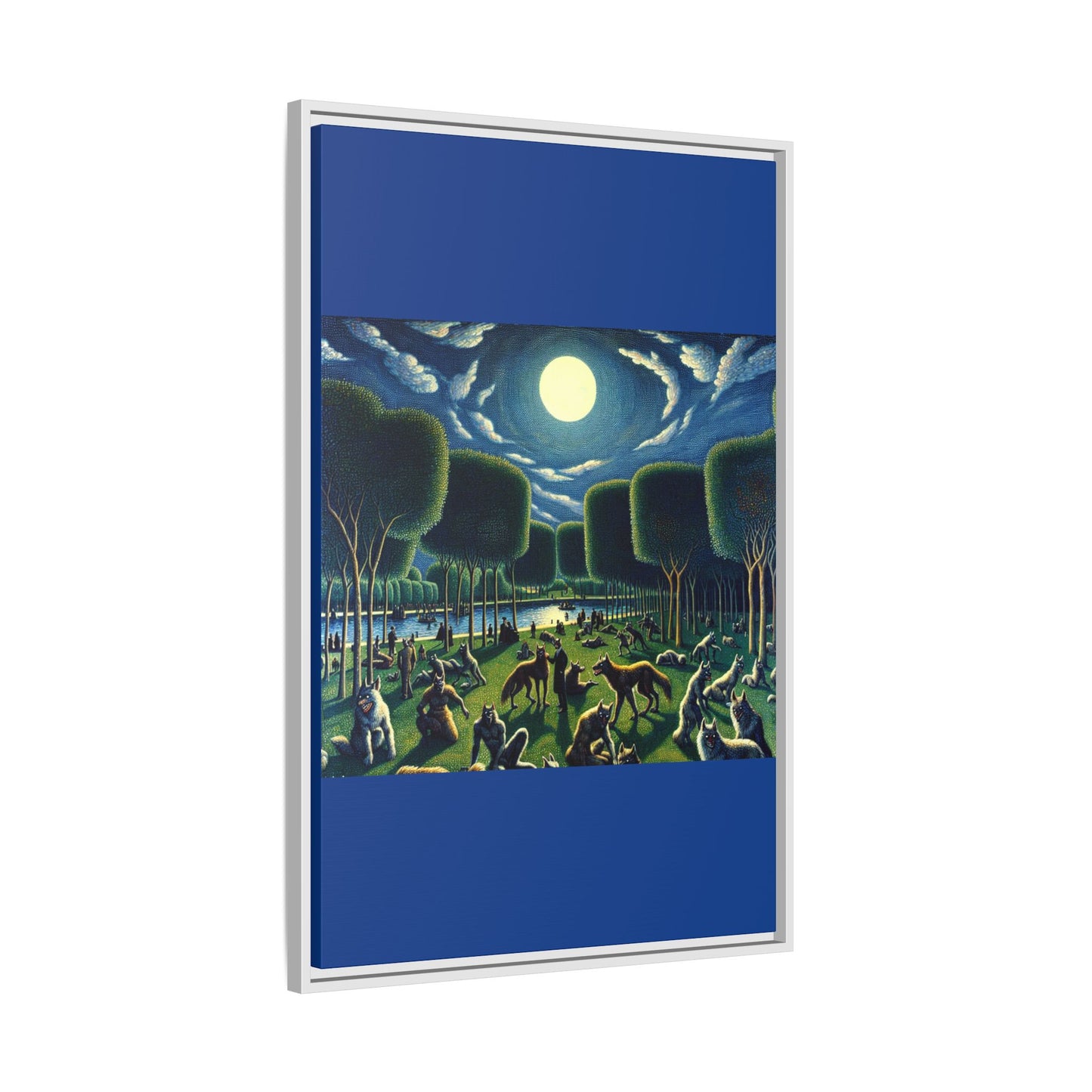 Werewolves at the Waterfront Canvas, Framed (Multi-color)