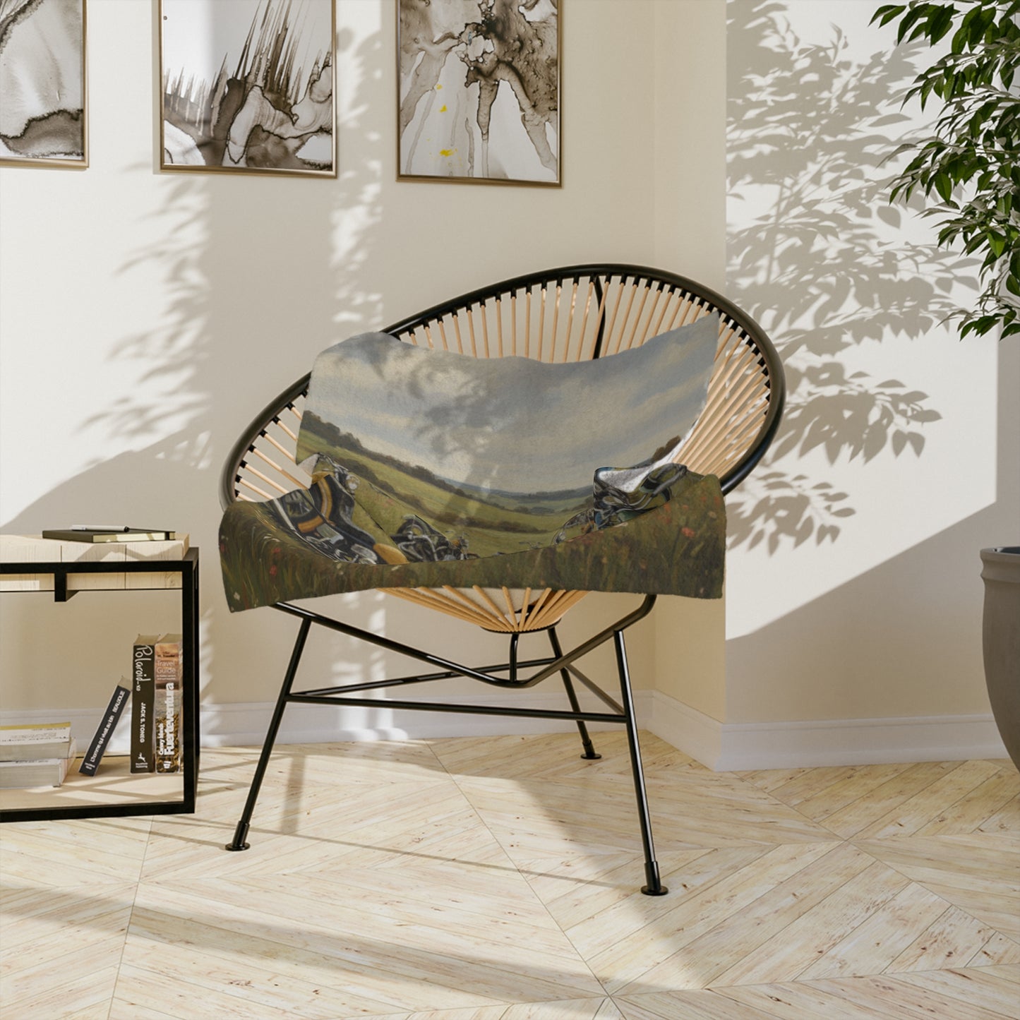 Wild Motorcycles Velveteen Microfiber Blanket