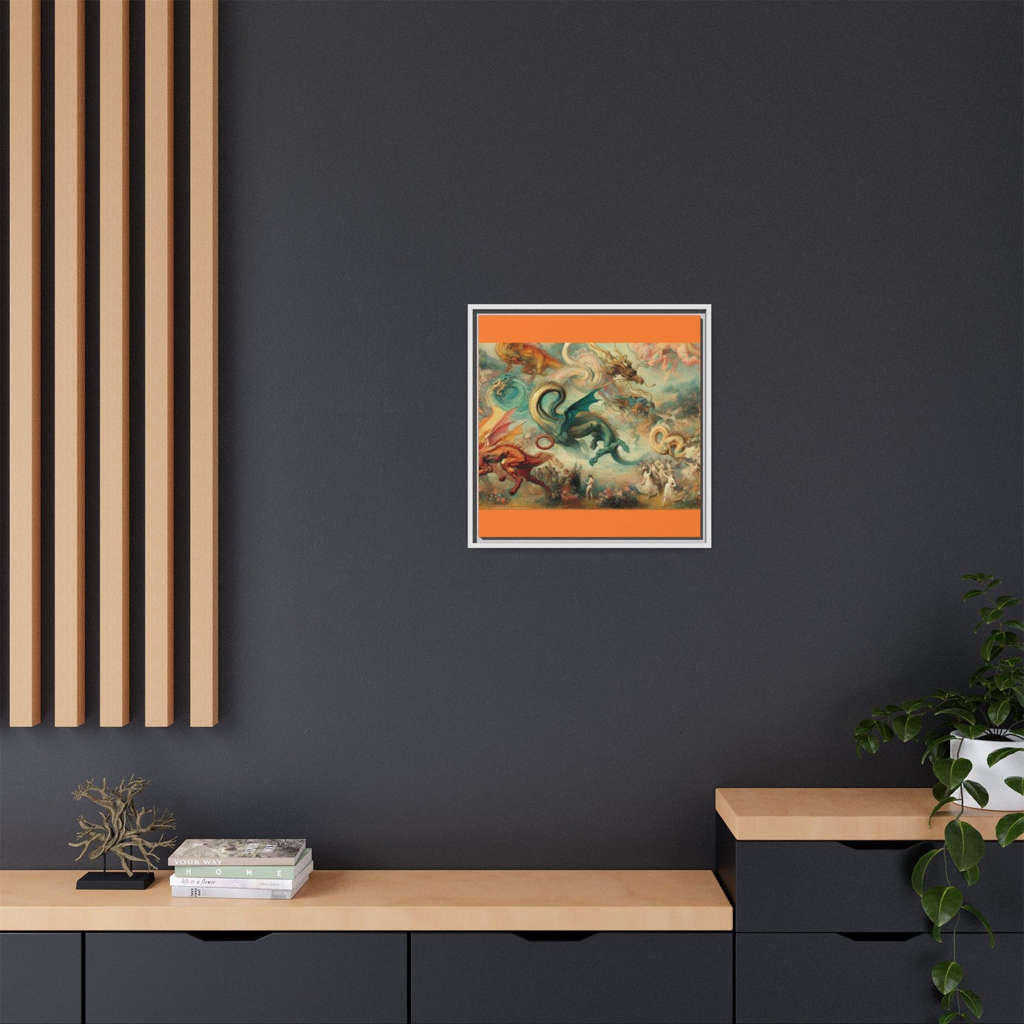 Degas Dreams of Dragons Canvas, Framed (Multi-color)