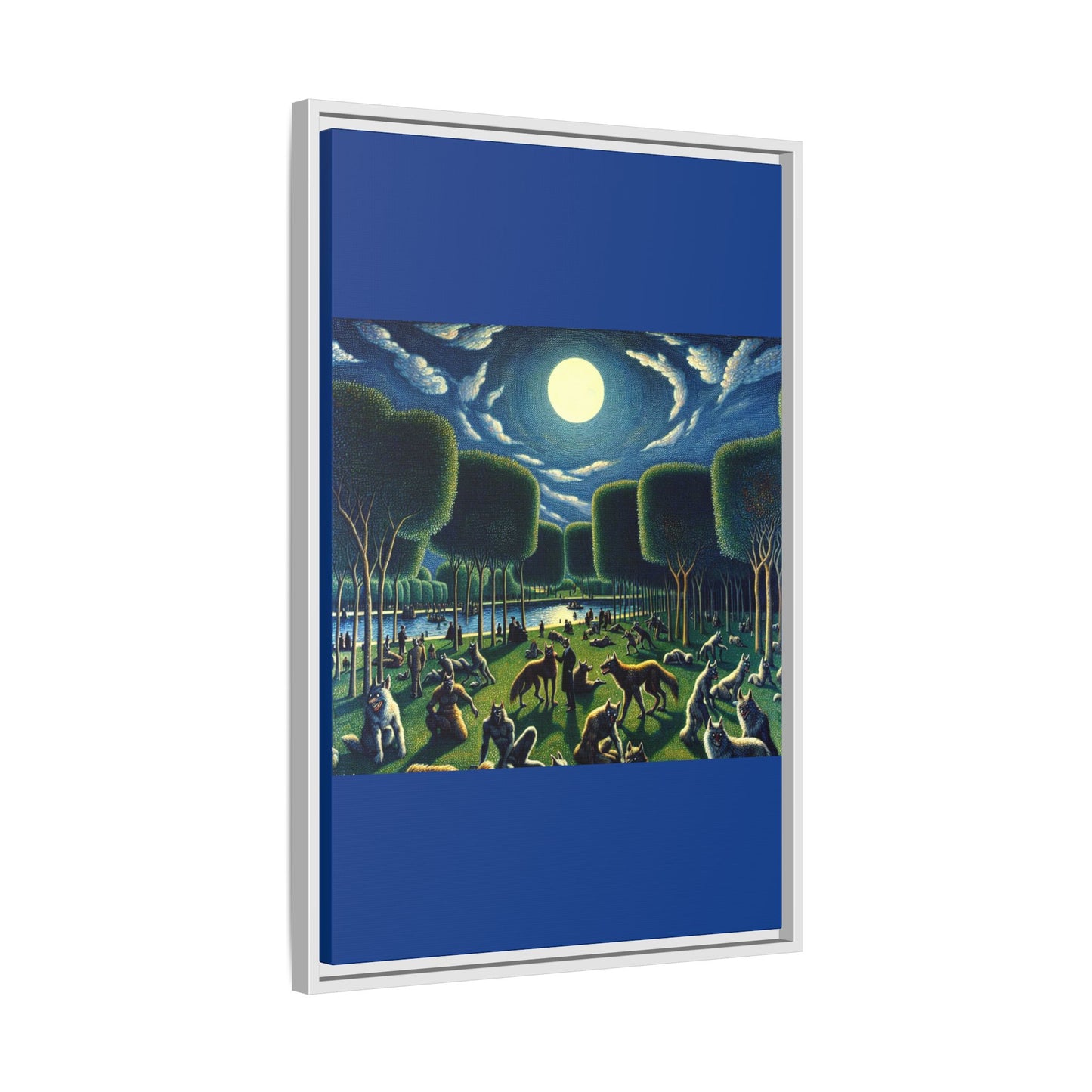 Werewolves at the Waterfront Canvas, Framed (Multi-color)
