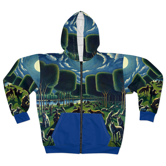 Werewolves at the Waterfront All Over Print Zip Hoodie