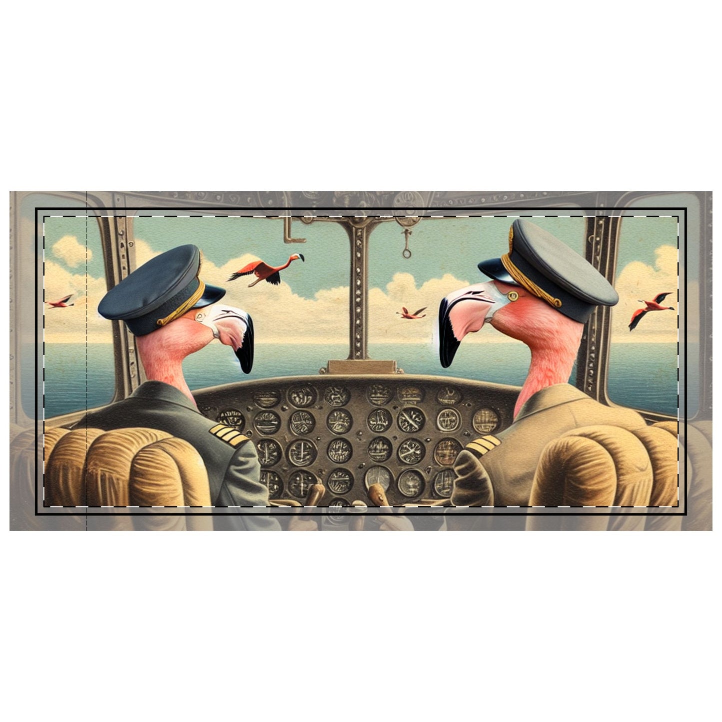 Flamingo Flight Deck Microfiber Pillowcase