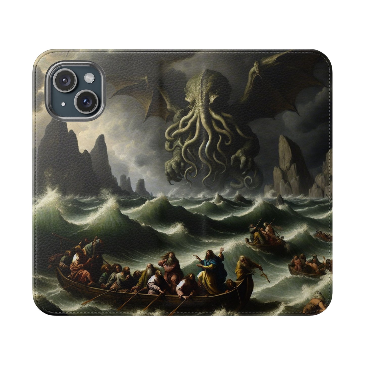 Cthulhu in the Storm Flip Cases for iPhones