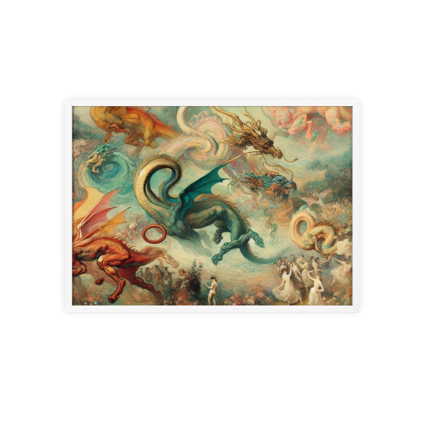Framed Degas Dreams of Dragons Poster
