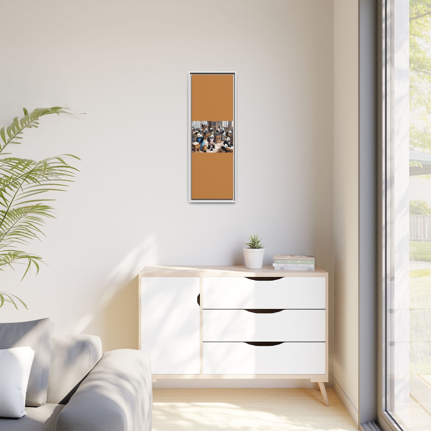 Printing Pandamonium Canvas, Framed (Multi-color)