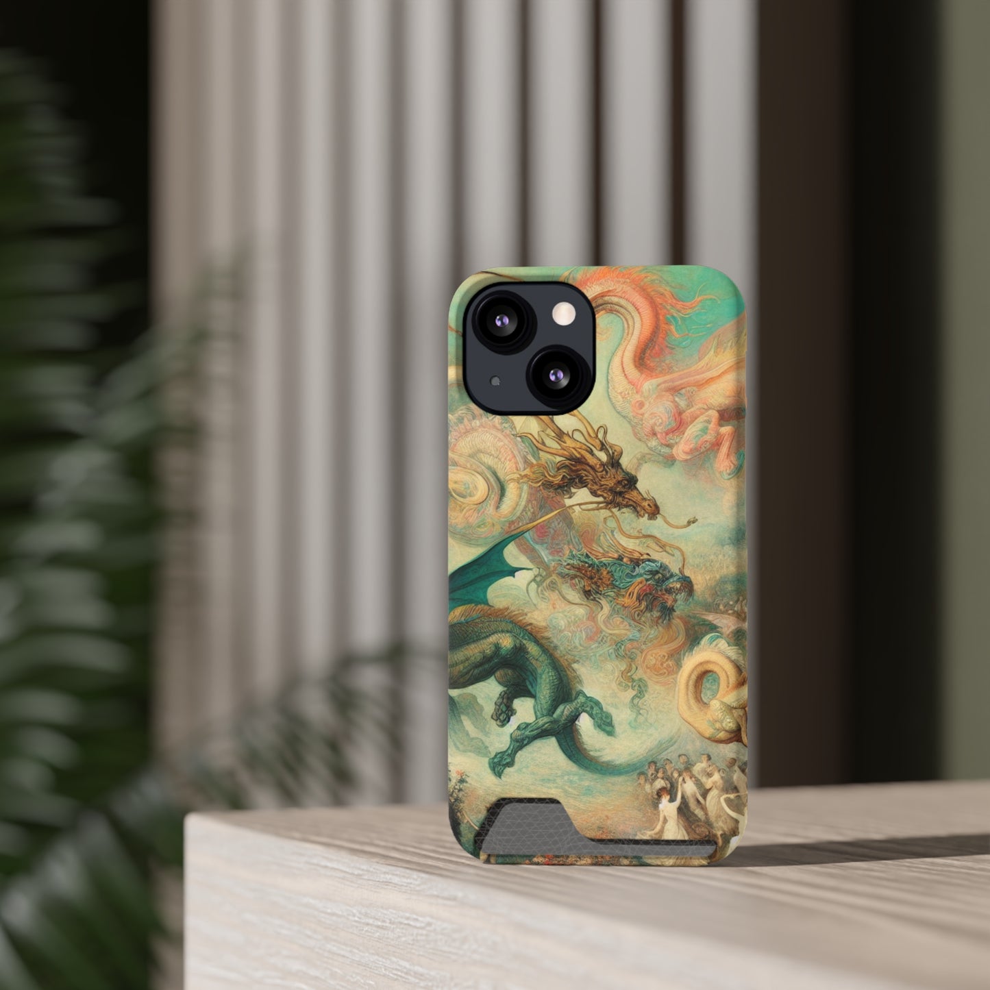 Degas Dreams of Dragons Phone Case with Card Holder - IPHONE