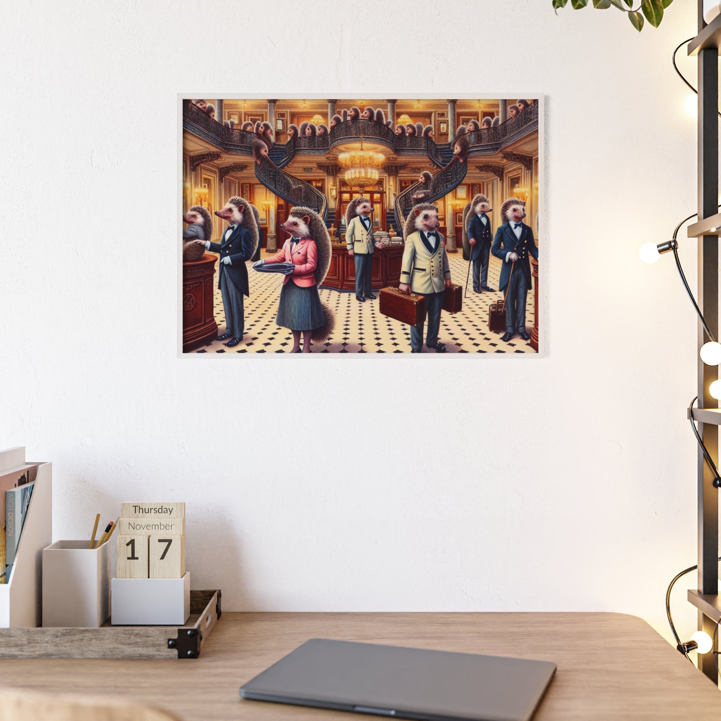 Framed Hedgehog Hotel Poster