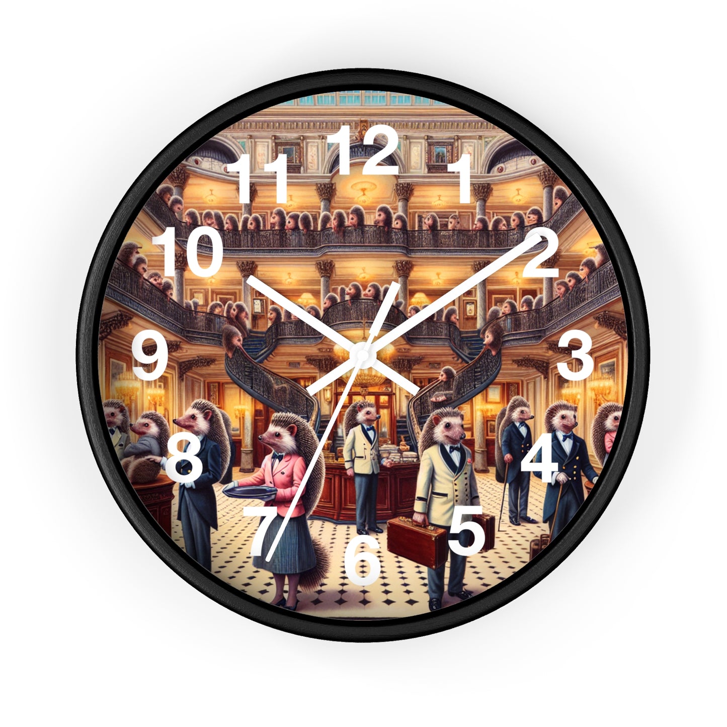 Hedgehog Hotel Wall Clock