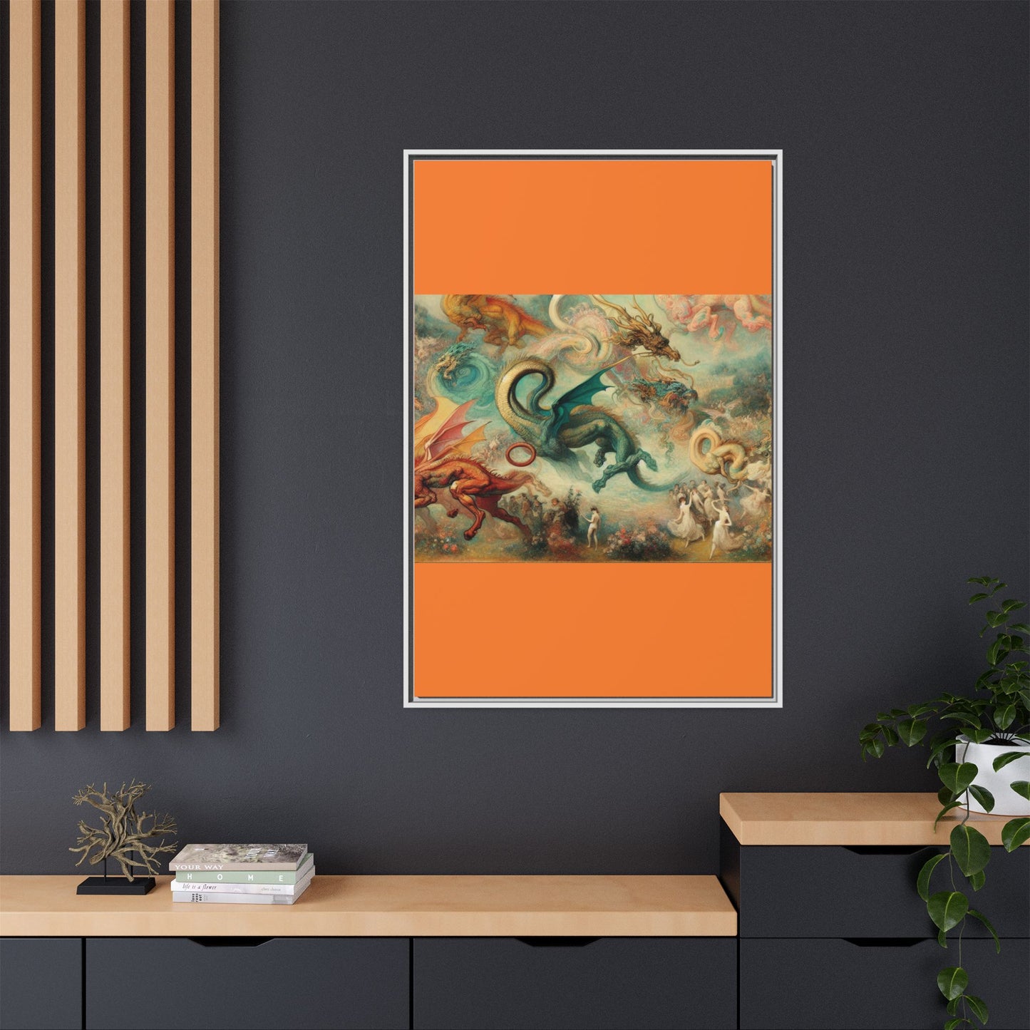 Degas Dreams of Dragons Canvas, Framed (Multi-color)
