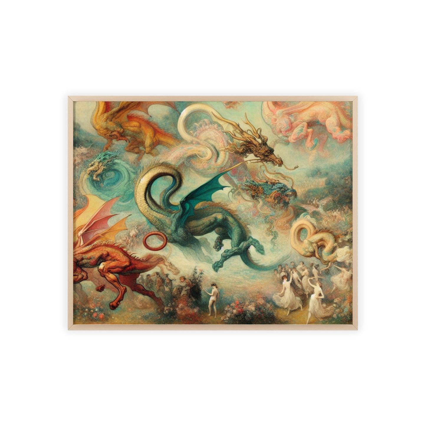 Framed Degas Dreams of Dragons Poster