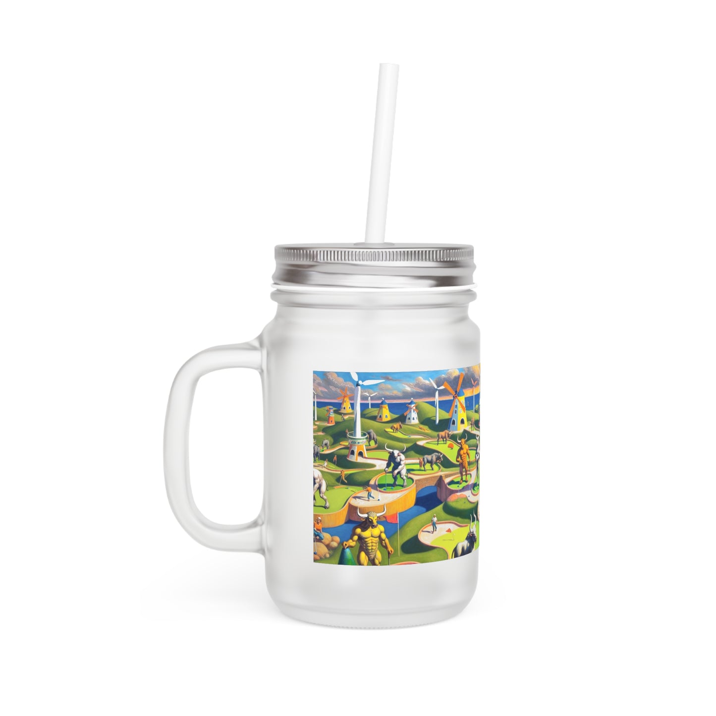 Mini-taur Golf Mason Jar Tumbler