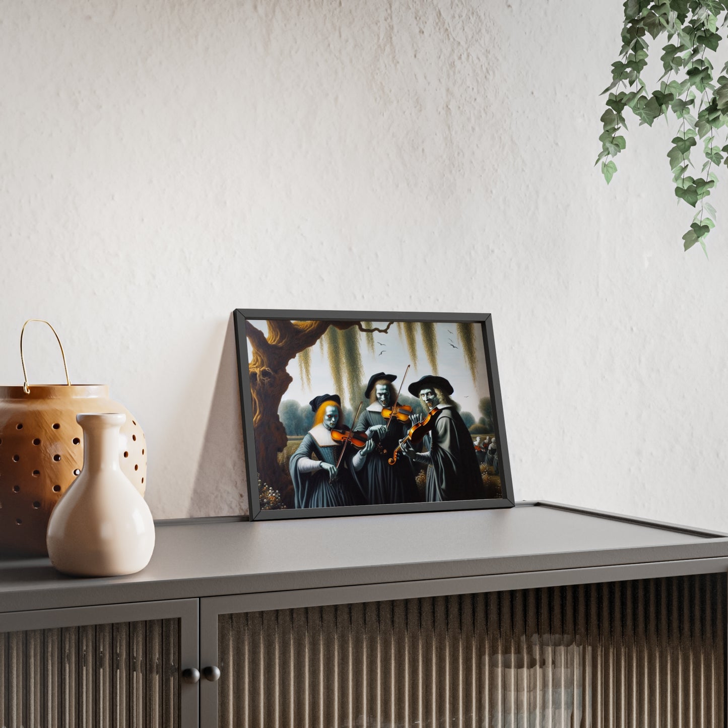 Framed Vermeer's Vampire Violinists Poster